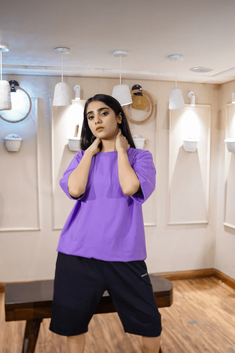 Unisex Oversized Tee Shirt Purple