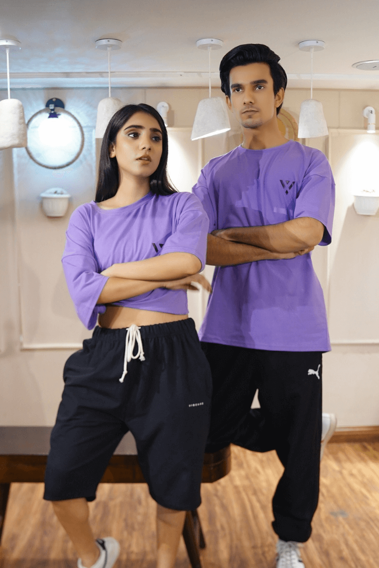 Unisex Oversized Tee Shirt Purple