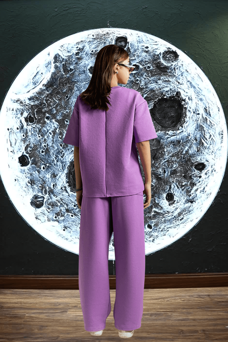 Unisex Premium Interlock Cotton Shirt & Sweatpants – Lilac